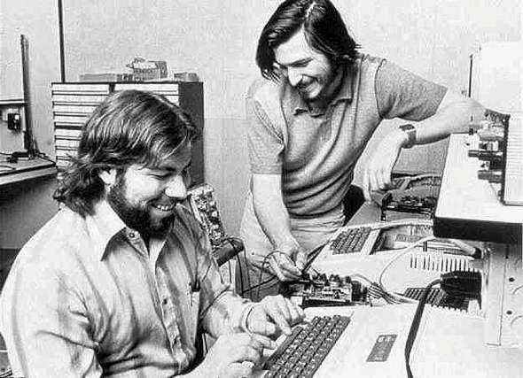 Steve Wozniak, Steve Jobs, and the Apple II