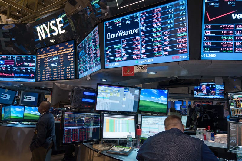 Photo: Scott Beale / Wikimedia Commons (CC BY-SA 4.0) Trading Floor at the New York Stock Exchange during the Zendesk IPO