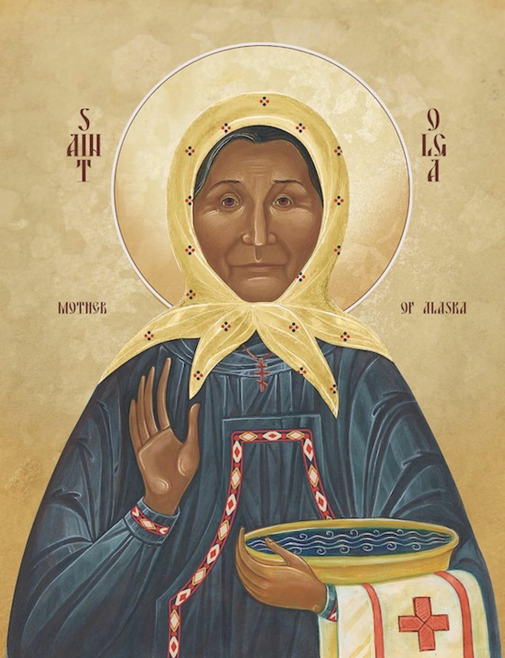Icon of Blessed Olga of Alaska - (1OA15)