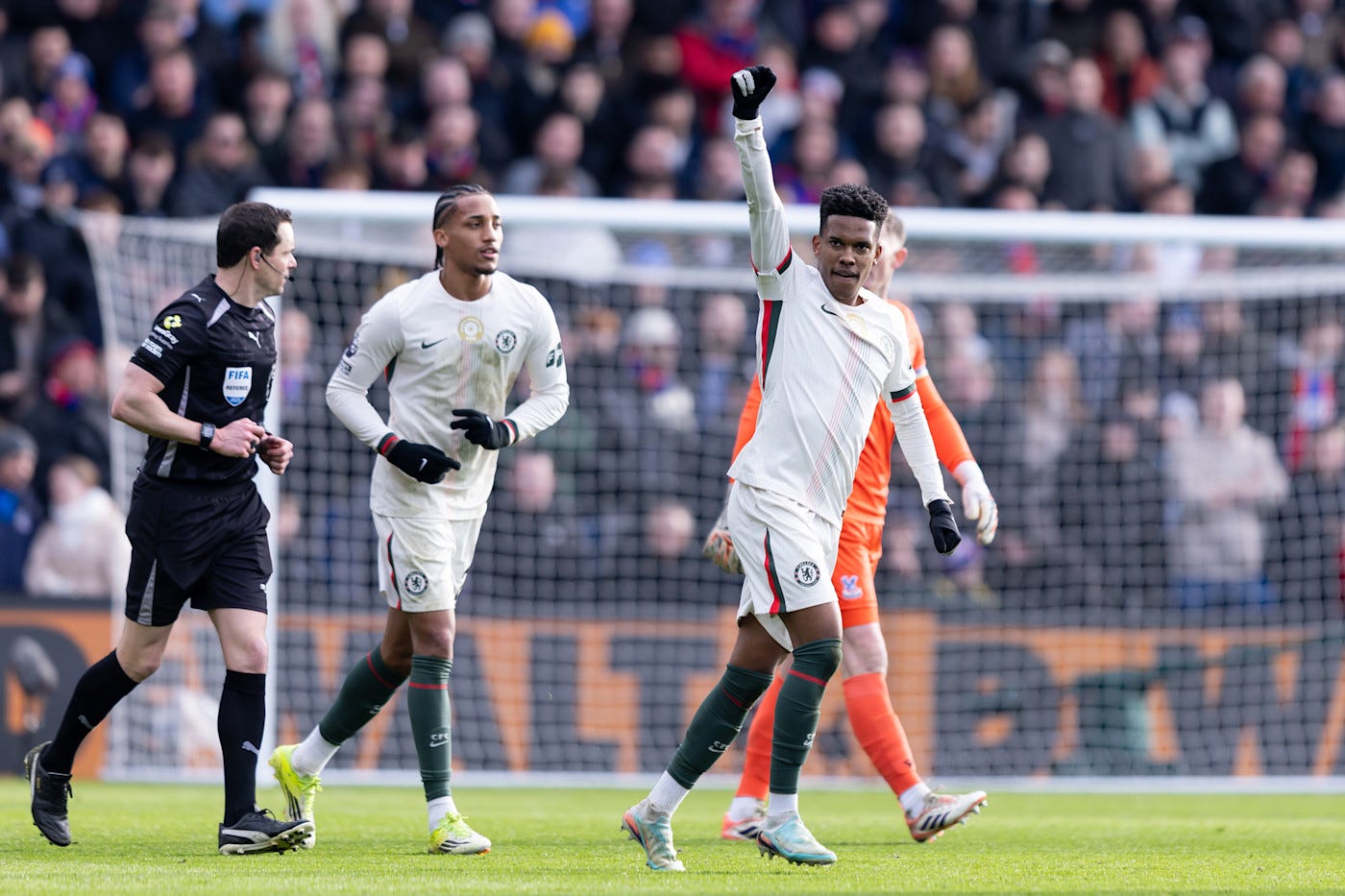Estevao celebrates his goal