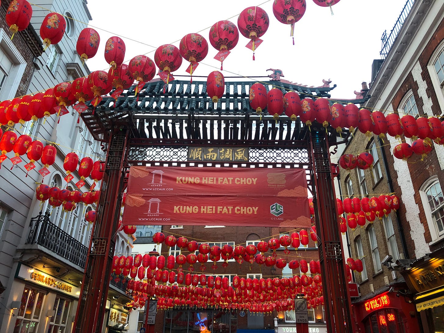 London Chinatown during Chinese New Year