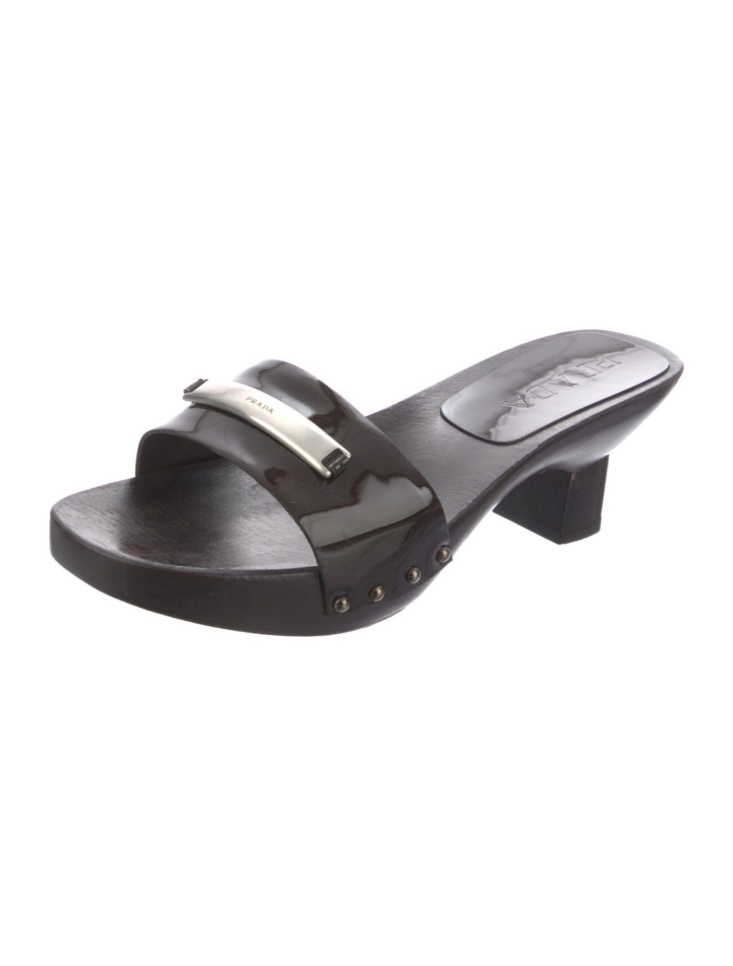 Patent Leather Slides
