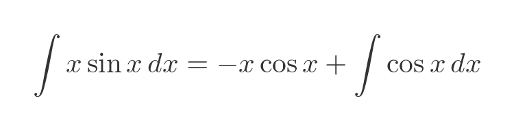 Integration by parts example 1