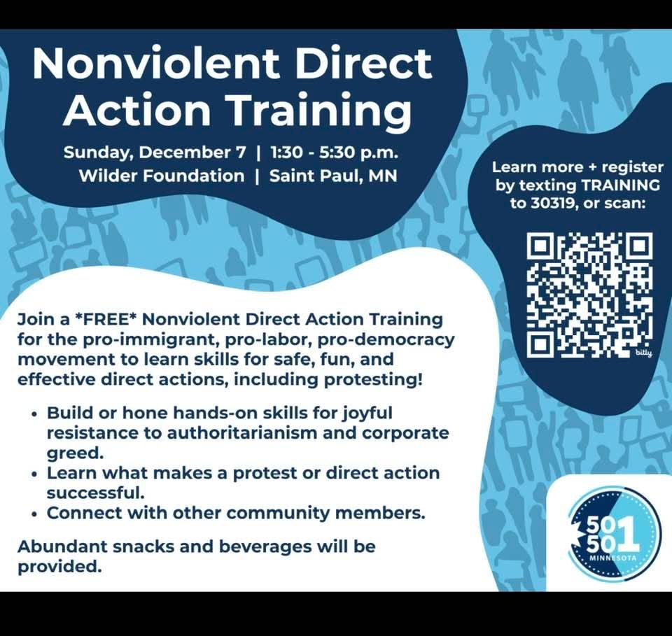 Non-violent direct action training session