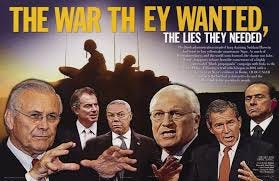 Spread from a vanity fair article, titled The war they wanted, teh lie they needed