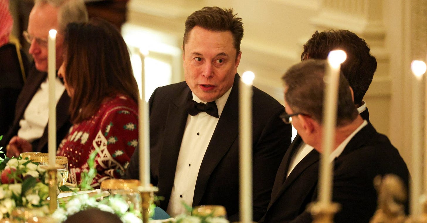 Elon Musk attends Trump's dinner with Saudi crown prince | Reuters