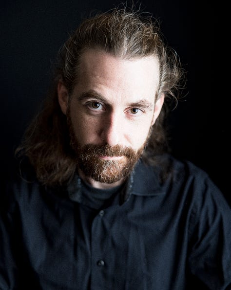 Various professional photos of Matt Ketchum in a black outfit.