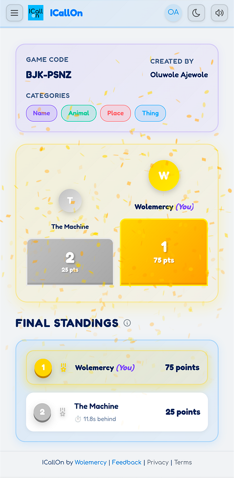 ICallOn Gameplay Screens