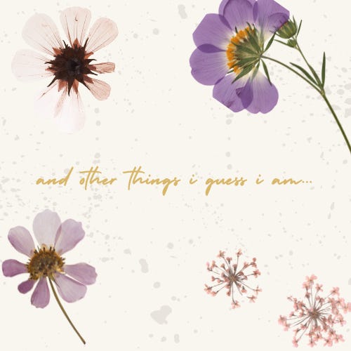 and other things i guess i am...