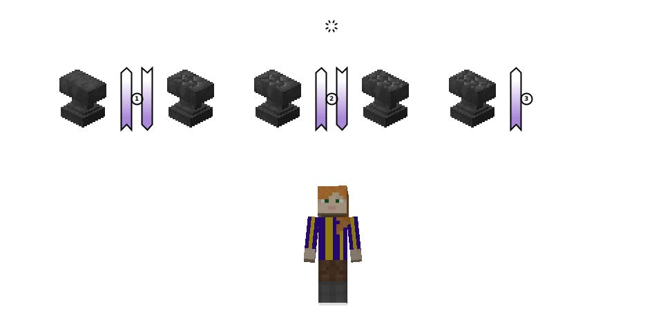 "Consumption chain" for anvil: produce/consume anvil (produce not shown), then chipped anvil, then damaged anvil. "Consumption chain" for anvil: produce/consume anvil (produce not shown), then chipped anvil, then damaged anvil.
