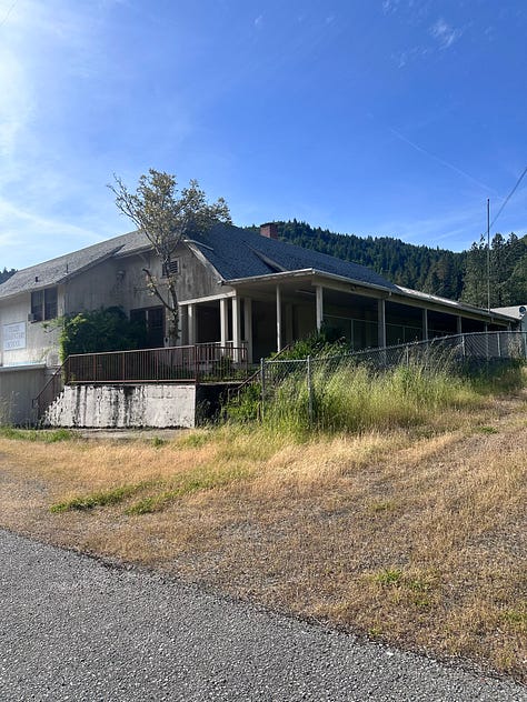 scenes of decay from a new form ghost town.