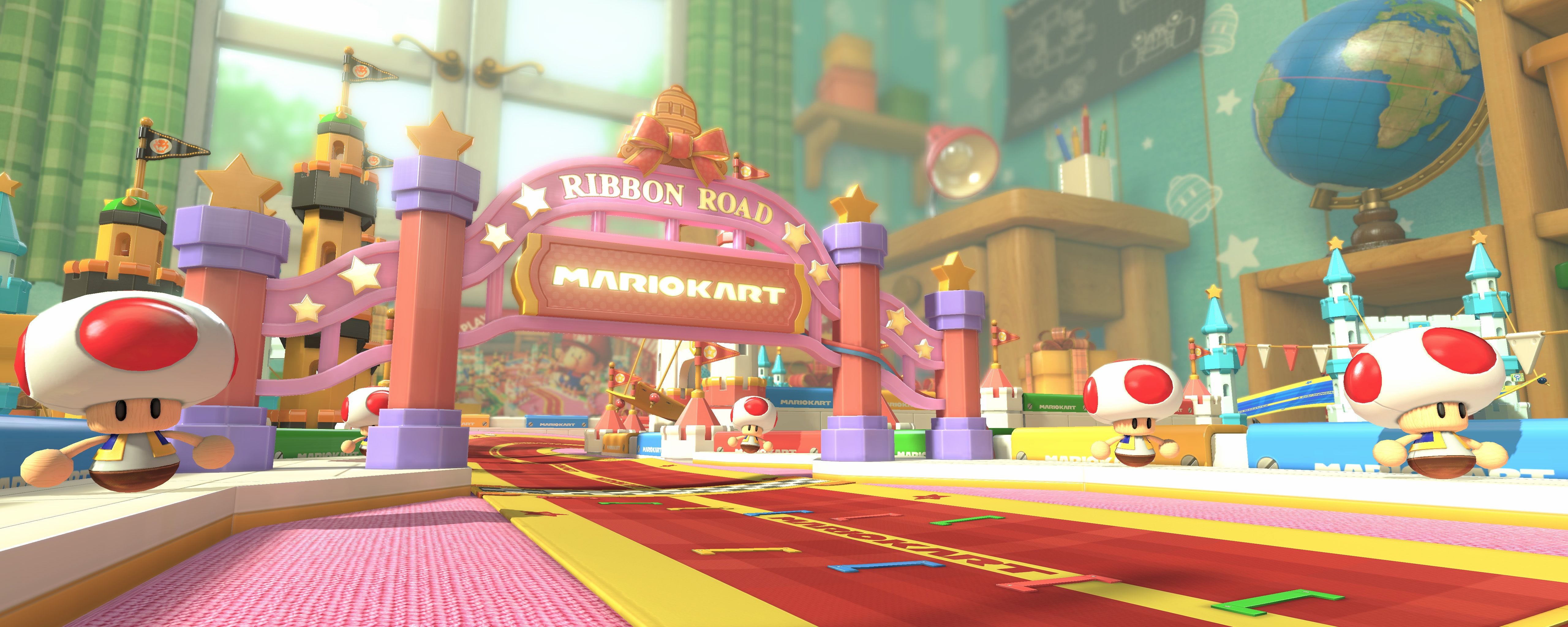 Mario Kart 8 - DLC Pack, Ribbon Road from Mario Kart: Super Circuit | Mario  kart, Mario kart 8, Mario