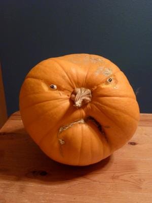 Grumpy pumpkin.