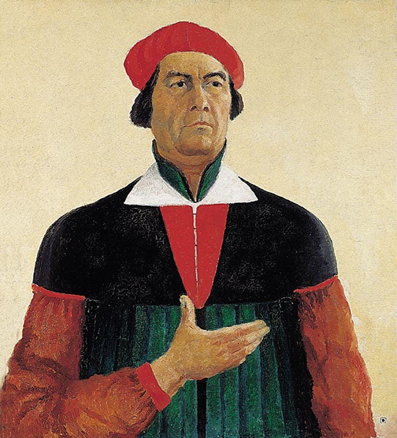 Kazimir Malevich, autoportrait, 1933