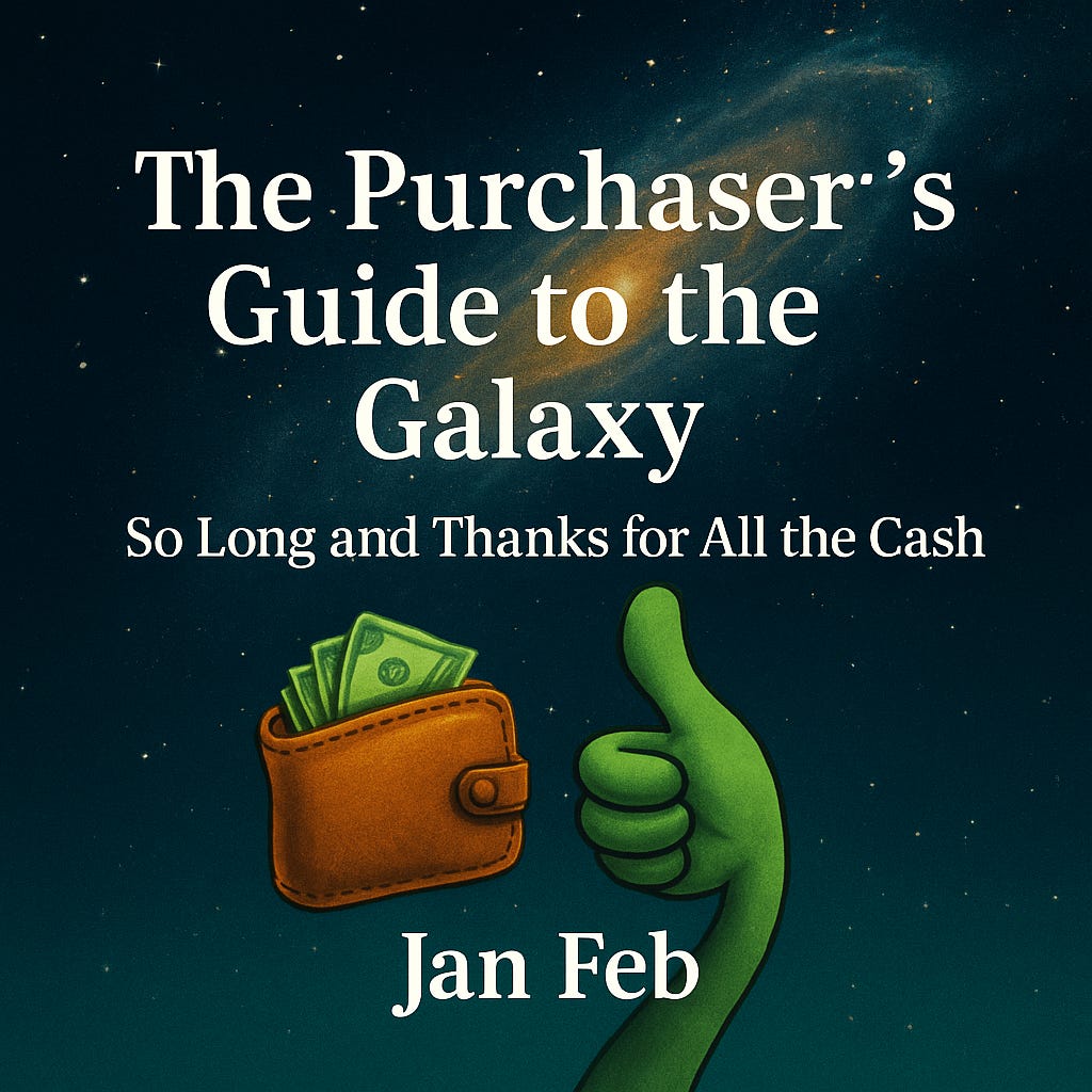 So long! ...and thanks for all the cash