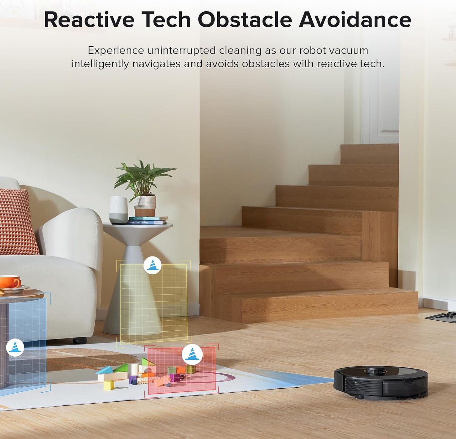 roborock Q8 Max+ Robot Vacuum and Mop, Self-Emptying, Hands-Free Cleaning for up to 7 Weeks, Reactive Tech Obstacle Avoidance, 5500 Pa Suction, DuoRoller Brush, APP-Controlled Mopping, White