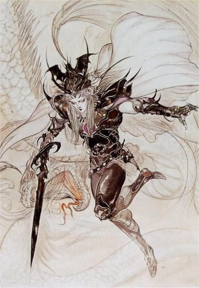 r/TopCharacterDesigns - Elric di Melniboné disegnato da Yoshitaka Amano