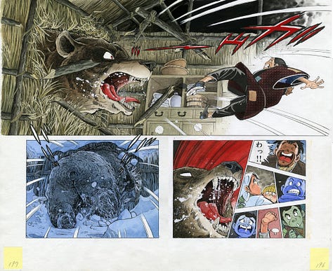 Original manga artwork by Takao Yaguchi.