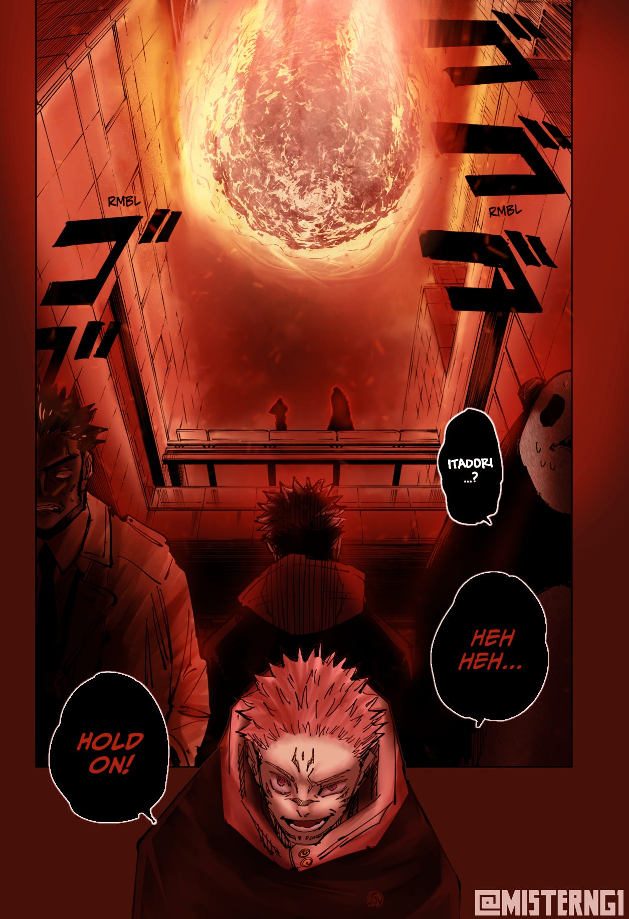 Hold On! / Sukuna [115]// Colored by @MisterNG1 on Twitter/Instagram :  r/JuJutsuKaisen