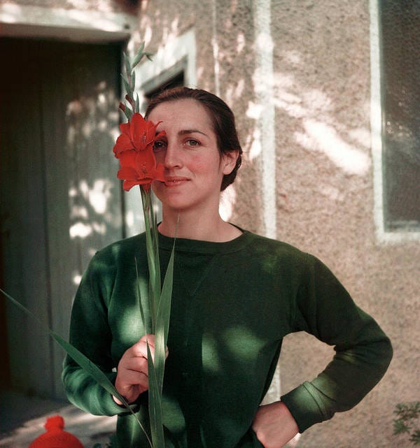Color Image Art Print featuring the digital art Francoise Gilot by Gjon Mili