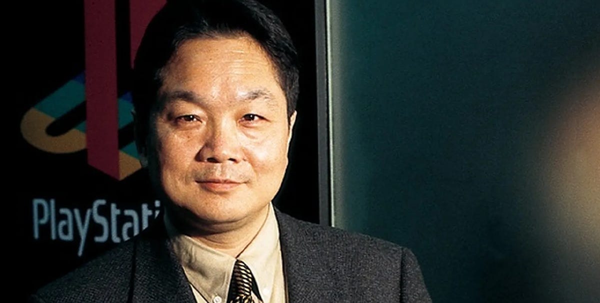 Sony history timeline Ken Kutaragi presenting the PlayStation console, 1990s Sony history timeline Ken Kutaragi presenting the PlayStation console, 1990s