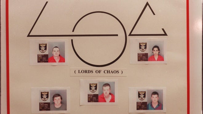 Investigators said murder suspect Peter Magnotti designed the "Lords of Chaos" symbol, a strange, sparse and disjointed geometrical configuration. Investigators said murder suspect Peter Magnotti designed the "Lords of Chaos" symbol, a strange, sparse and disjointed geometrical configuration.