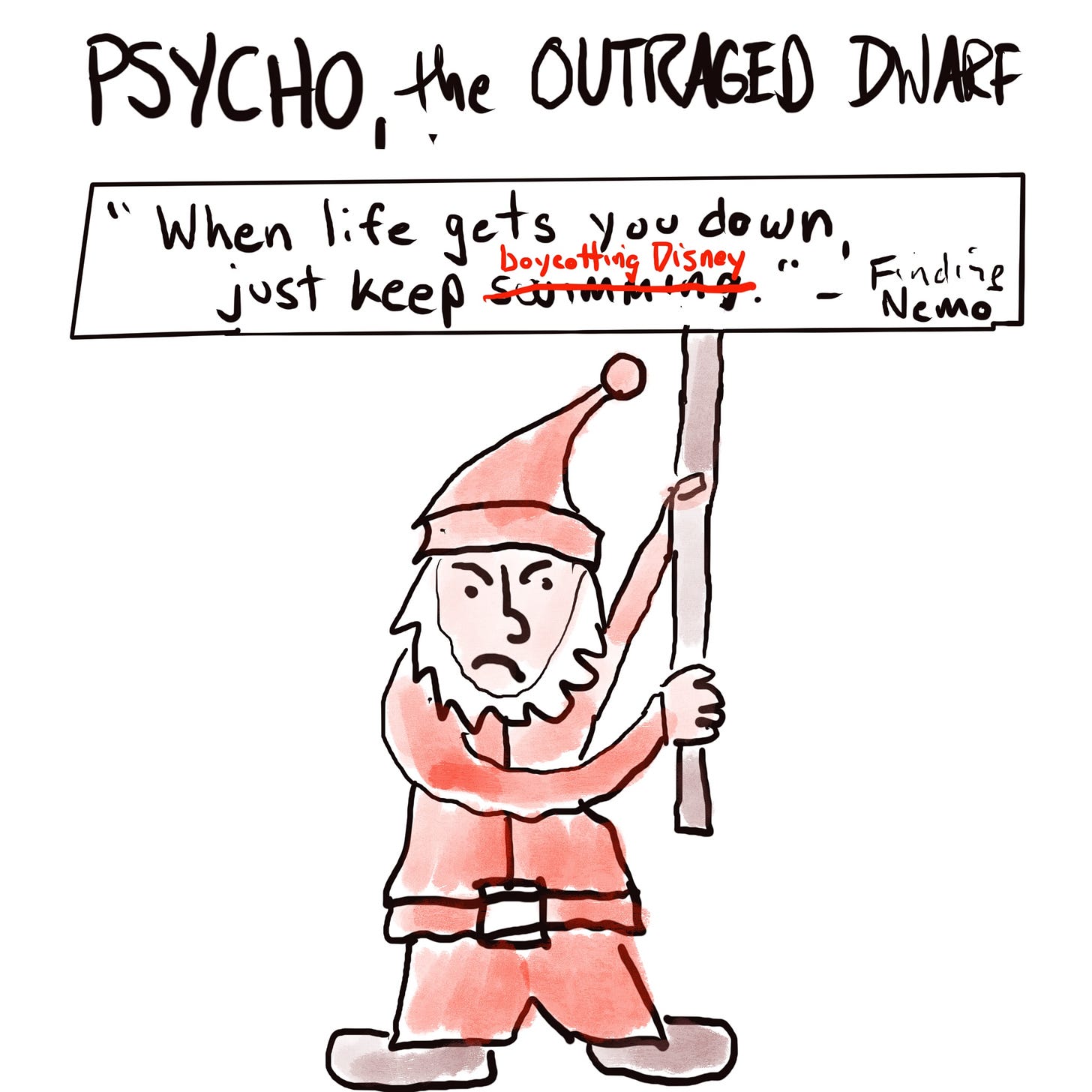 Dwarf protests the Kimmel firing