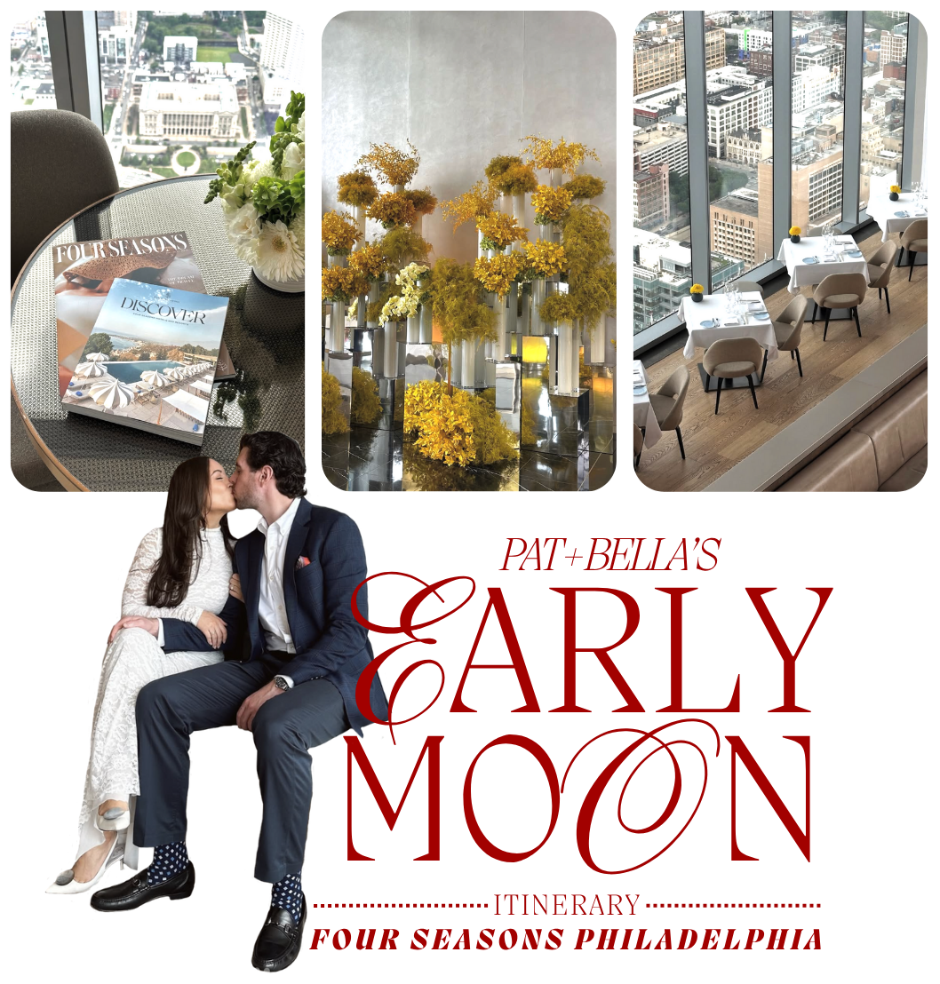 highlights from Pat & Bella's earlymoon vacation at Four Seasons Philly