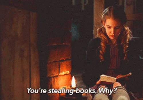 Book Thief GIF - Book Thief Steal - Discover &amp; Share GIFs