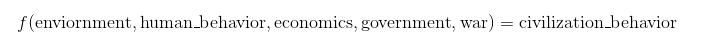 each of the listed variables can be further broken down into other dependencies so in reality this is a higher order function (a function of functions)