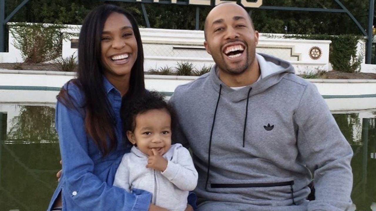 Charles and Kira Johnson with their eldest son Charles V. Charles and Kira Johnson with their eldest son Charles V.