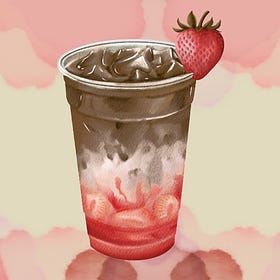 chocolate strawberry latte