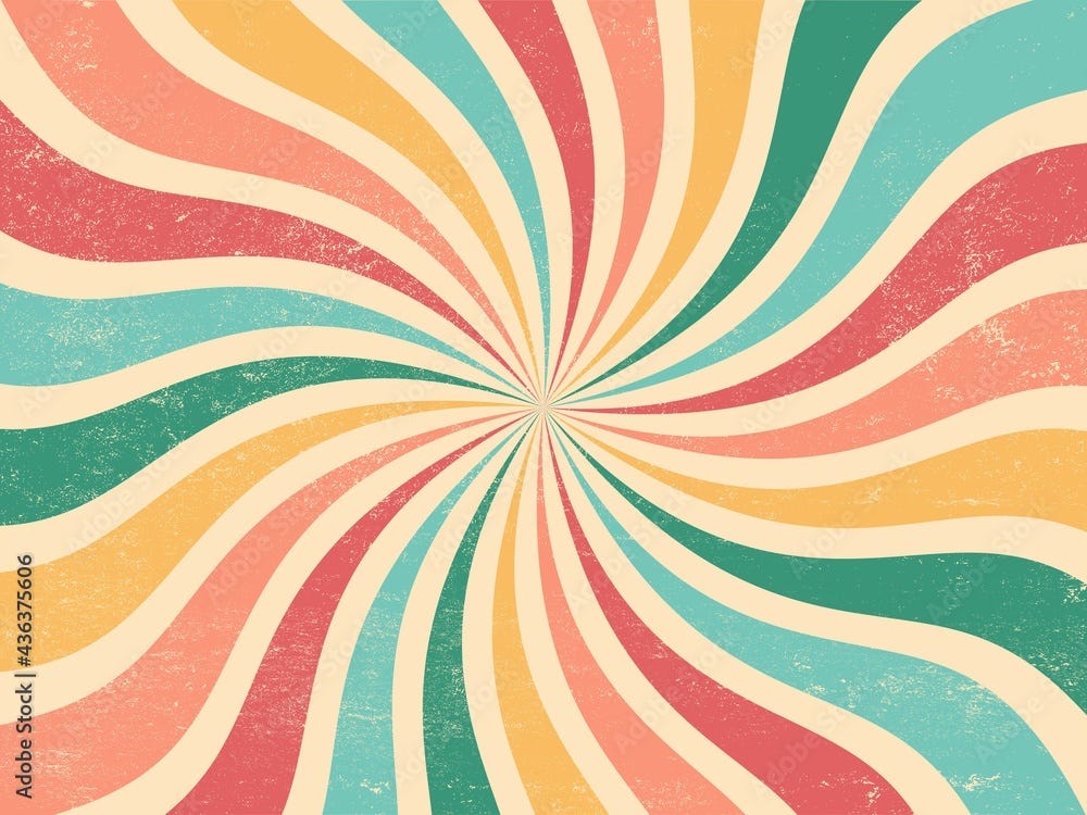 Colourful grunge retro burst vector. Vintage summer, circus and carnival  background. Stock Vector | Adobe Stock