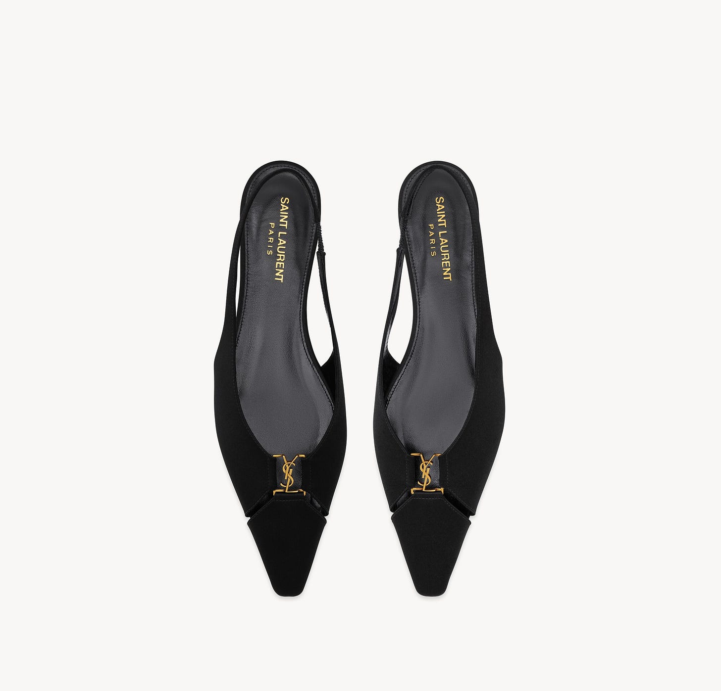 BABYLONE slingback flats in satin crepe