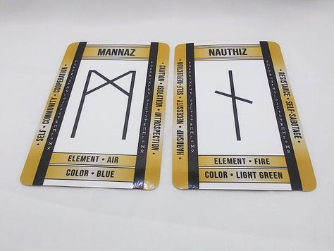 Gold Rune Cards by Wayuką́