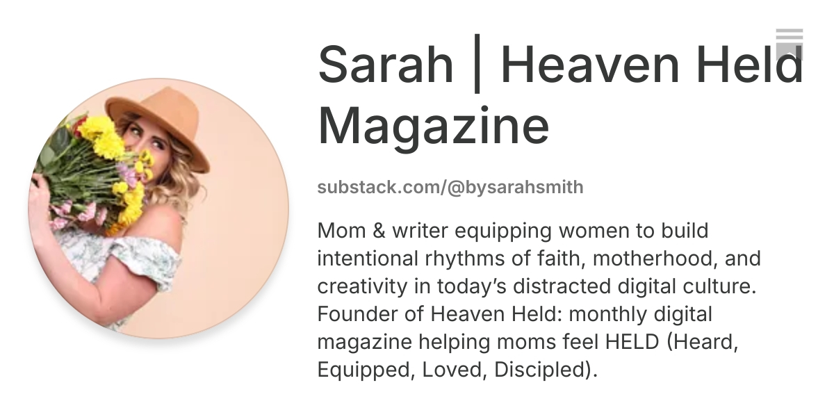 Sarah Smith | Substack