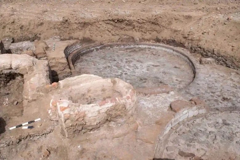 One of the circular pools within the bath complex. Credit: Ministry of Tourism and Antiquities One of the circular pools within the bath complex. Credit: Ministry of Tourism and Antiquities