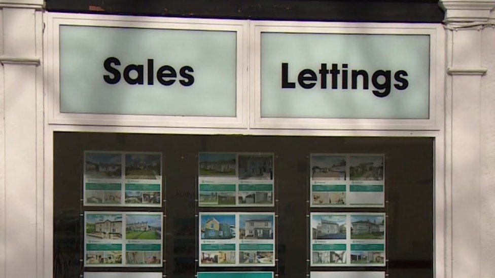 Estate agent's window Estate agent's window