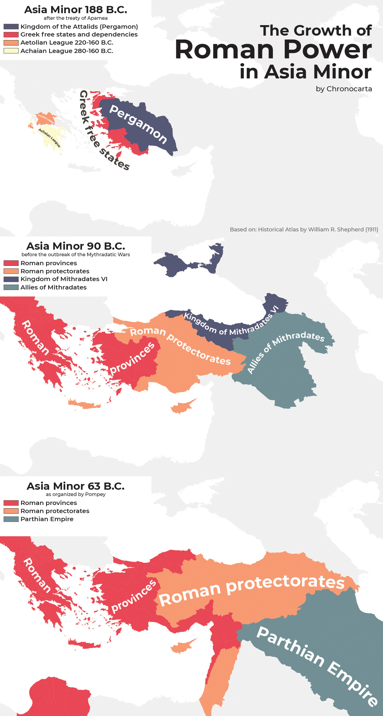 The Growth of Roman Power in Asia Minor (188 to 63 BC)