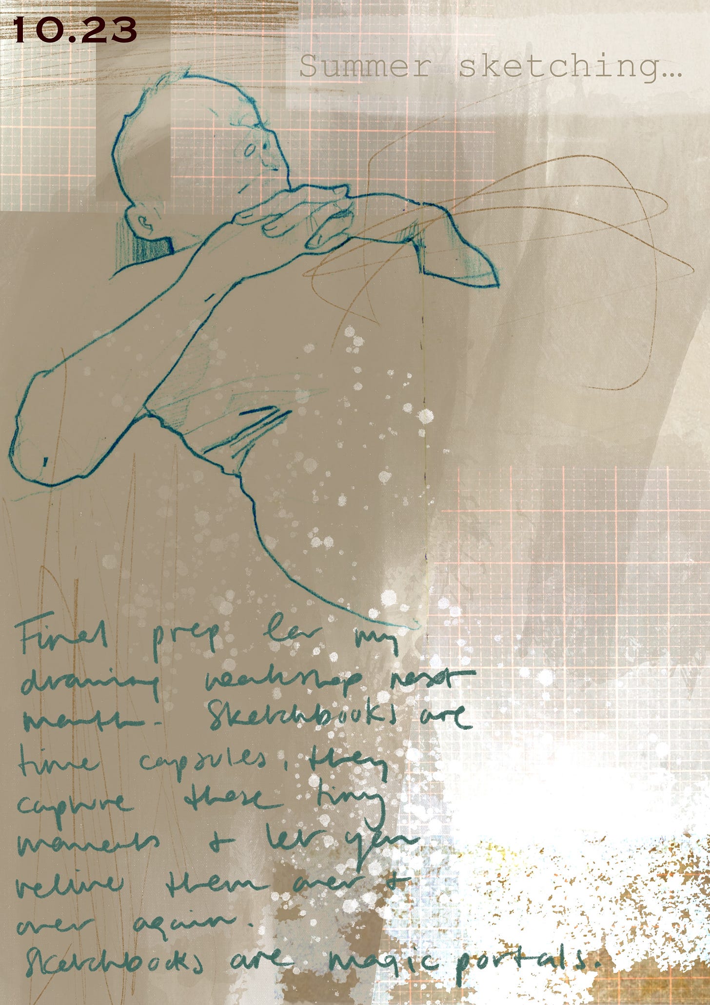 Final prep for my drawing workshop next month. Sketchbooks are time capsules, they capture those tiny moments and let you relive them over and over again.  Sketchbooks are magic portals.