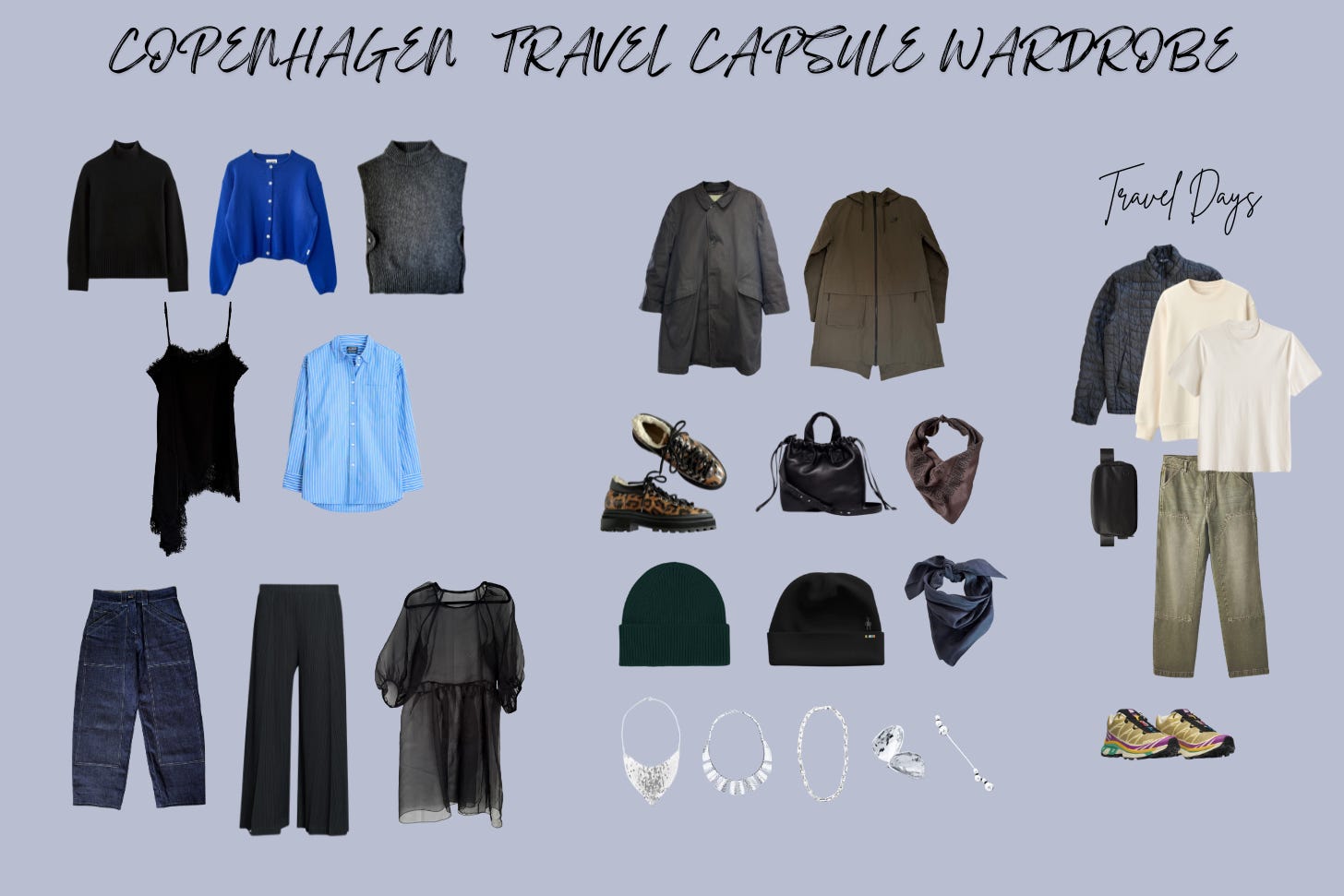 Copenhagen 10-Item Travel Capsule Wardrobe - by Gillian