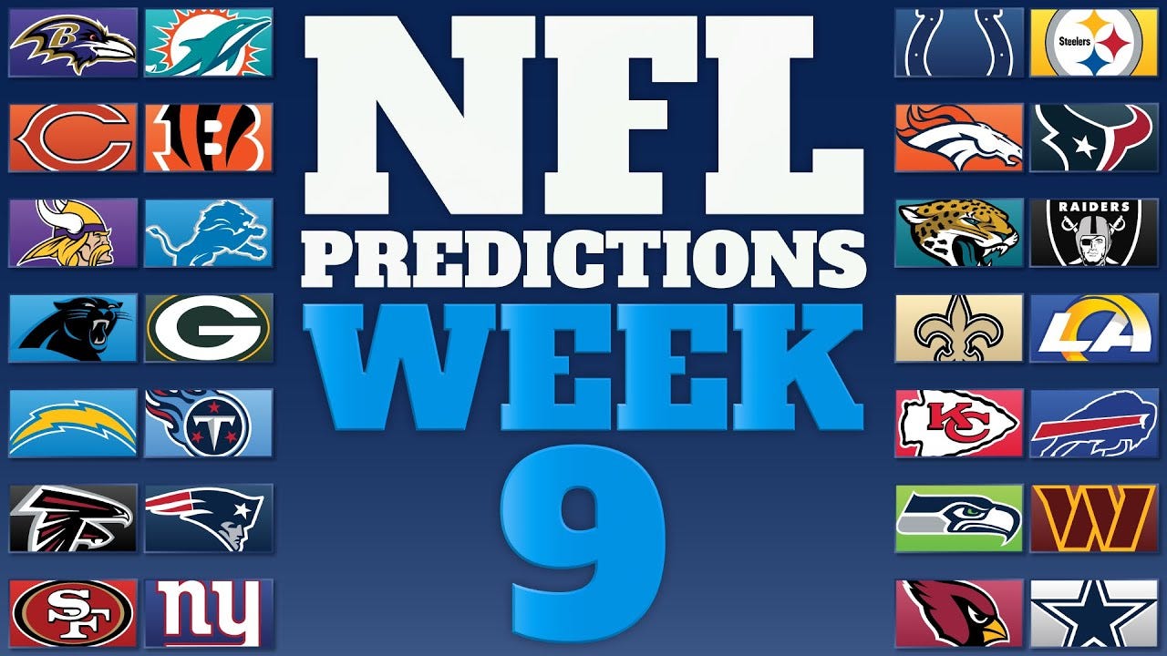 NFL Week 9 Predictions | 2025