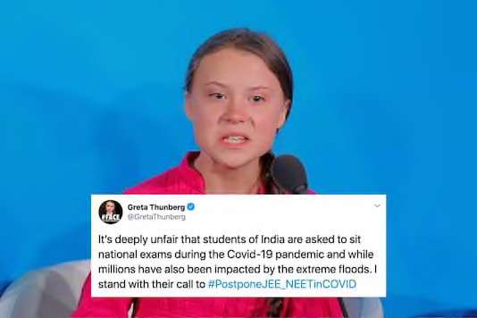 Greta Thunberg Calls for Postponing JEE and NEET, Says Forcing Students for  Exams in COVID-19 'Unfair'