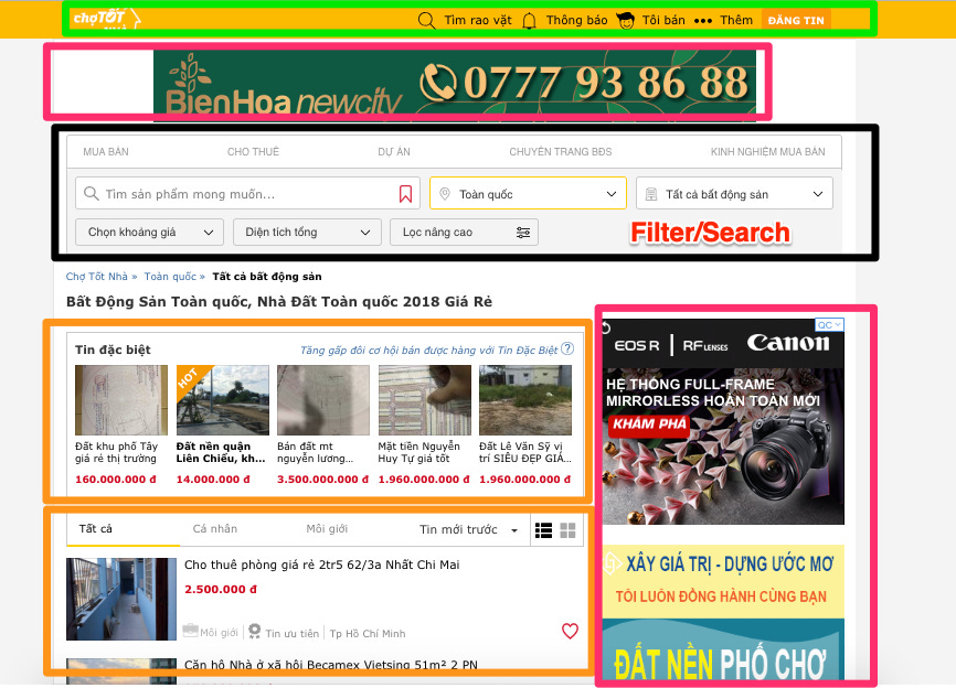 chotot homepage