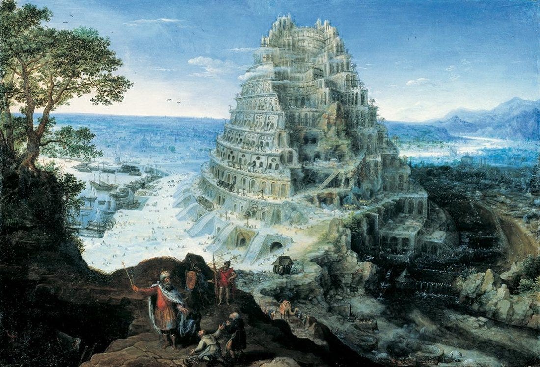 Lucas van Valckenborch: The tower of Babel (1595) Lucas van Valckenborch: The tower of Babel (1595)