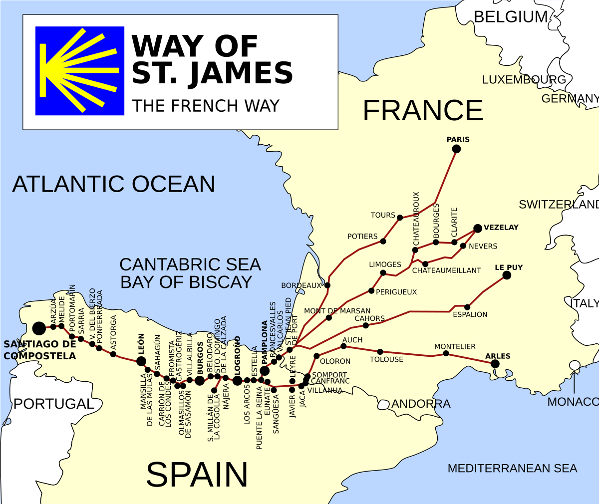 Camino de Santiago (route descriptions) - Wikipedia