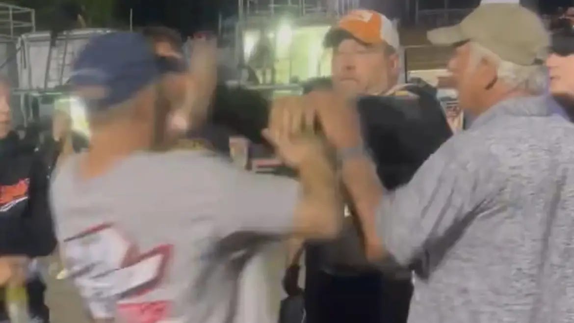 Ryan Newman Tommy Baldwin Jr. altercation Franklin County Speedway 2024 SMART Modified Tour Luke Baldwin