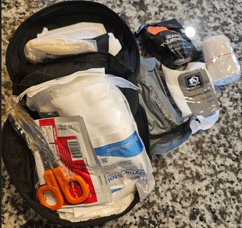A first aid kit on a marble counter
AI-generated content may be incorrect. A first aid kit on a marble counter
AI-generated content may be incorrect.