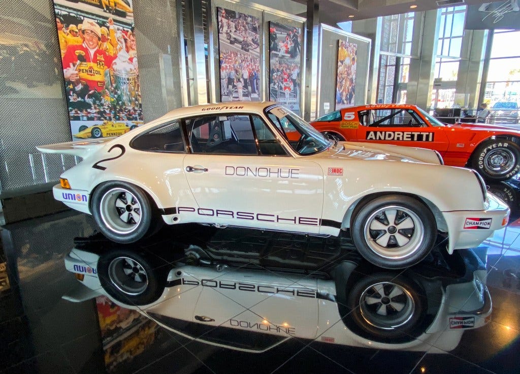 Mark Donahue's winning IROC 911 at the Penske Racing Museum Mark Donahue's winning IROC 911 at the Penske Racing Museum