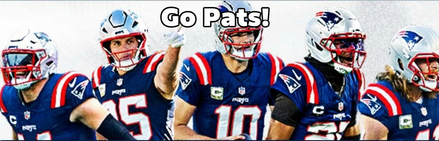 Edited Patriots team image with added Go Pats! caption text.